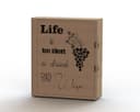 Life is Short Wine Box 3D Puzzle Laser Cut DXF File