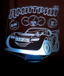 Lightning McQueen 3D Illusion Night Light Vector File