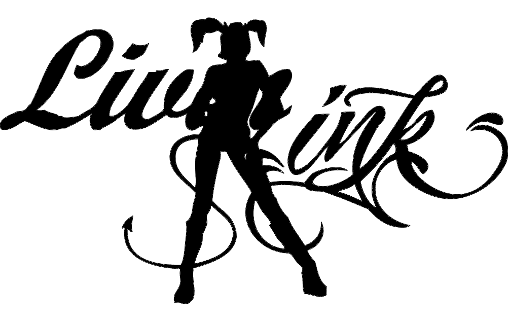 Live Ink Devil Girl Typography Vector Laser Cut File