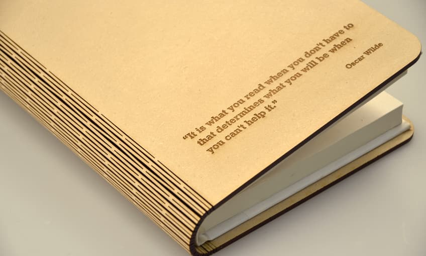 Living Hinge Wooden Book Cover Laser Cut Vector File
