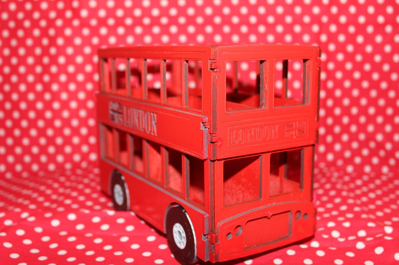London Double Decker Bus 3D Puzzle Laser Cut DXF File