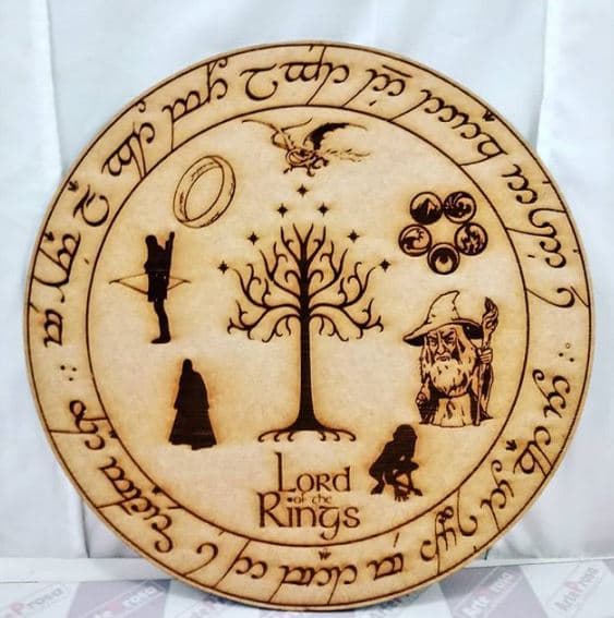 Lord of the Rings Mandala Laser Cut Vector DXF File