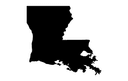 Arquivo Vetorial do Mapa da Louisiana para Corte a Laser