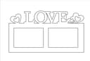 Archivo Vectorial de Portarretratos Doble Love para Láser