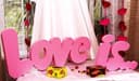 Archivo Vector Laser Cut Letrero Love Is para Bodas