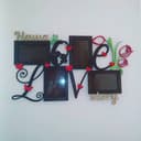 Love Story Photo Frame Collage Vector Design for Laser Cutting