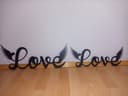 Archivo Vector DXF de Arte de Pared Love con Alas