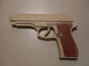 M9 Rubber Band Pistol Laser Cut 3D Puzzle Vector File
