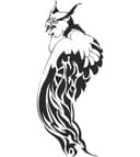 Arte Vectorial de Búho Tribal Majestoso para Corte Láser (CDR)