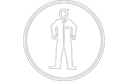 Archivo Vector DXF Señal de Seguridad Ropa de Trabajo Obligatoria