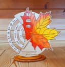 Calendario Perpetuo de Hoja de Arce Vector DXF para Corte Láser