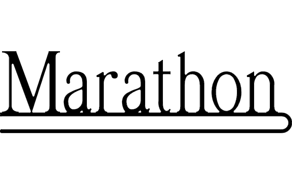 Marathon Word Sign Vector File for CNC Laser Cutting