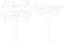 March 8 Women's Day Cake Topper DXF Laser Cut File