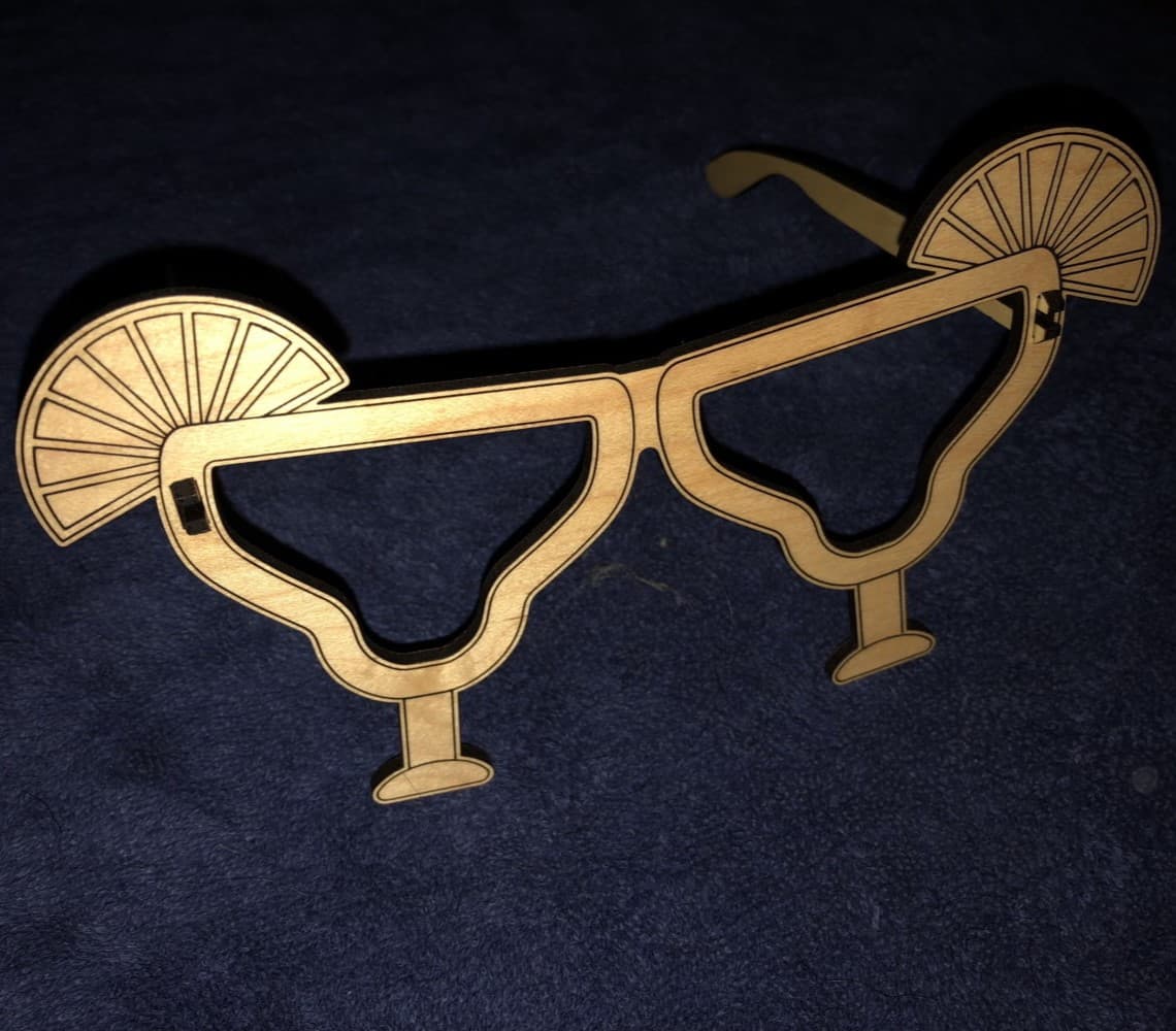 Gafas de Sol Margarita para Fiesta - Archivo SVG Laser Cut