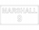 Placa de Calle Personalizada Marshall 9 Vector DXF para Corte Láser