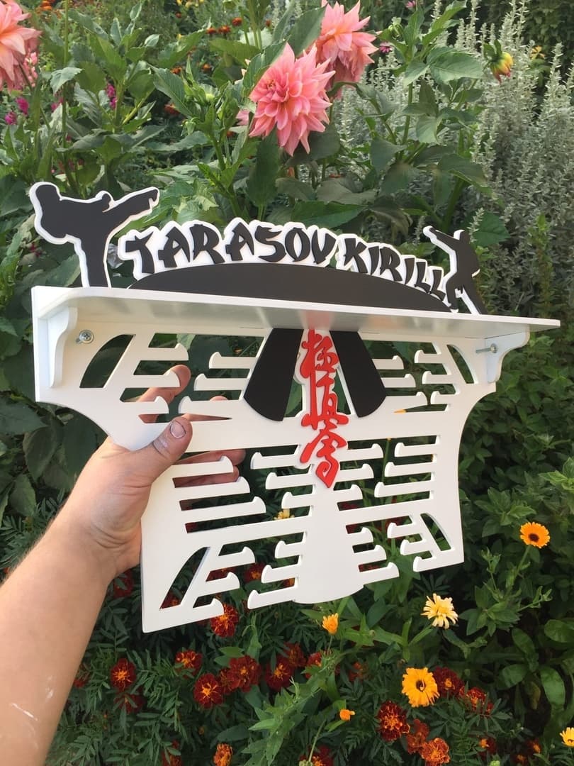 Martial Arts Medal Hanger Laser Cut Vector File