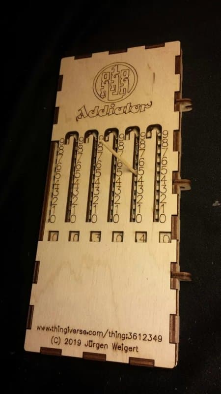 Mechanical Addiator Slide Calculator Vector File for Laser Cutting