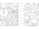 Plano Vetorial de Castelo Medieval 3D para Corte a Laser DXF