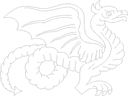 Medieval Dragon Silhouette Vector File for CNC Laser Cutting