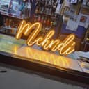 Mehndi Script Neon Sign Laser Cut File Vector