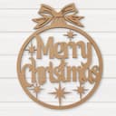 Vector de Adorno Merry Christmas para Corte Láser