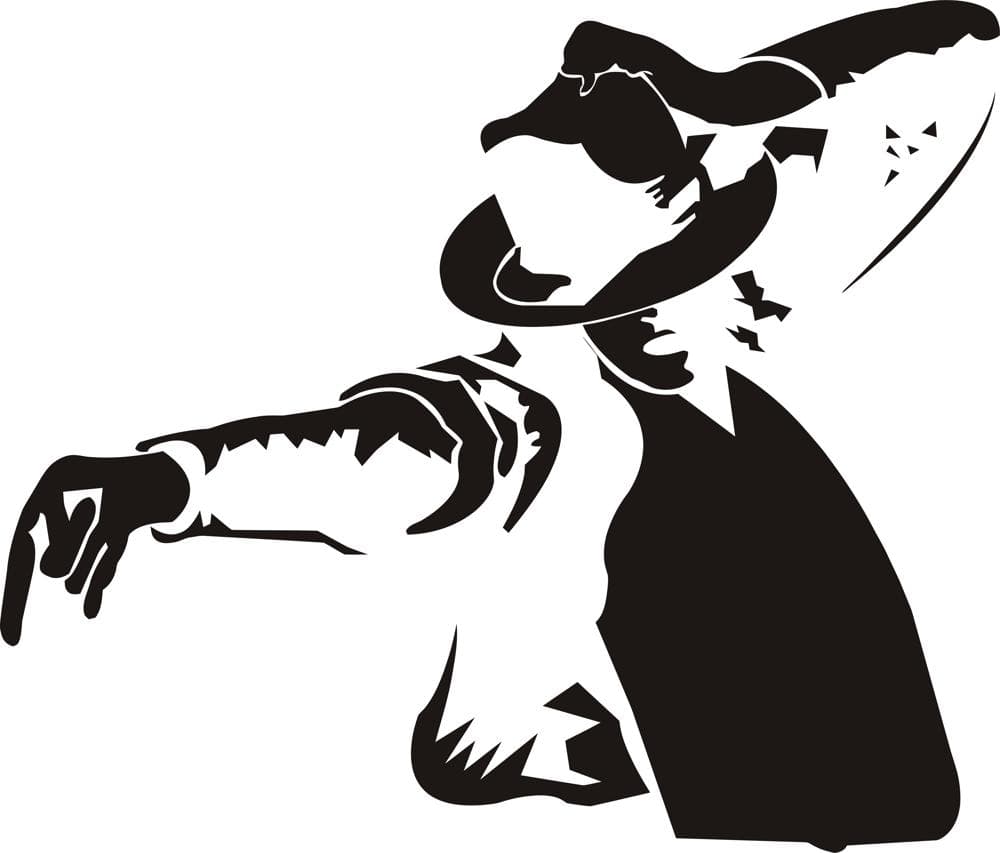 Michael Jackson Silhouette Vector Design for Laser Cutting