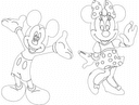 Mickey and Minnie Mouse Vector Design for Laser Cutting DXF