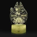 Design Vetor de Luminária Millennium Falcon 3D para Corte a Laser