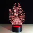 Vector de Lámpara de Ilusión 3D Millennium Falcon para Corte Láser