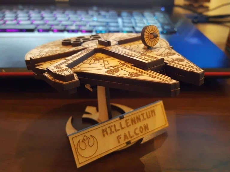 Millennium Falcon 3D Model Laser Cut Vector File