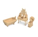 Set de Muebles de Baño en Miniatura Rompecabezas 3D Archivo DXF