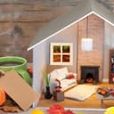 Arquivo Vetorial de Moldura de Janela para Casa de Bonecas