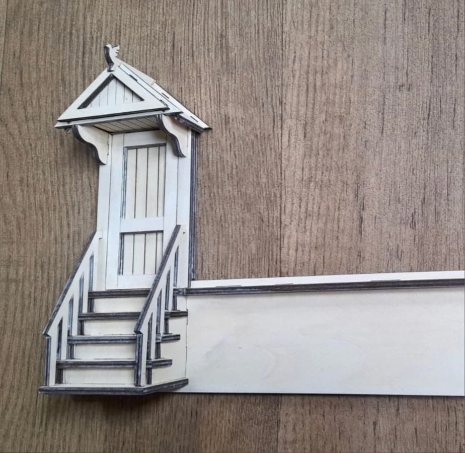 Miniature Porch Key Holder Laser Cut Vector Design