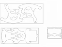 Plano Vectorial de Silla Mecedora en Miniatura Archivo DXF