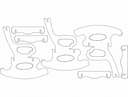 Plano Vectorial de Mini Mecedora para Corte Láser DXF