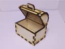 Archivo Vector de Cofre del Tesoro en Miniatura para Laser Cut