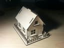 Miniature Wooden House 3D Puzzle Laser Cut Vector File