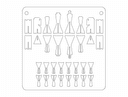 Archivo Vectorial de Juego de Ajedrez 3D Minimalista para Láser DXF