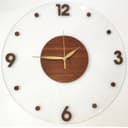 Archivo Vectorial de Reloj de Pared Minimalista en Acrílico y Madera