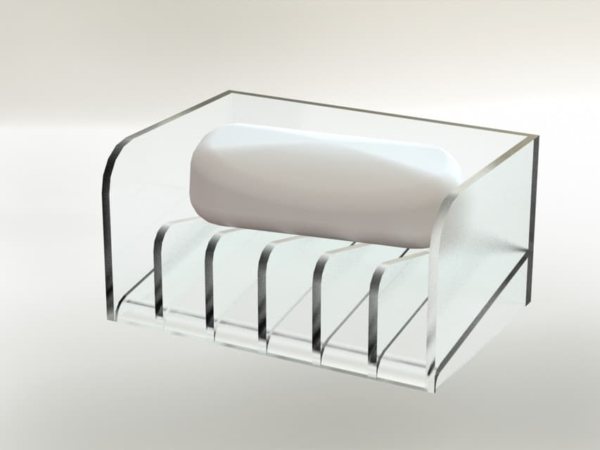 Minimalist Acrylic Soap Holder Vector File for Laser Cutting