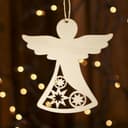 Minimalist Angel Christmas Ornament Laser Cut Vector File