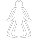 Diseño Vectorial de Adorno de Ángel Minimalista Archivo DXF
