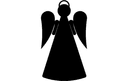 Minimalist Angel Silhouette Vector Design for Laser Cutting DXF