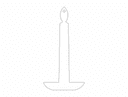 Diseño Vectorial de Adorno de Vela Minimalista para Corte Láser DXF