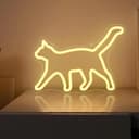 Minimalist Cat Silhouette LED Neon Sign Vector File