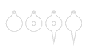Archivo Vectorial DXF de Adornos Navideños Minimalistas