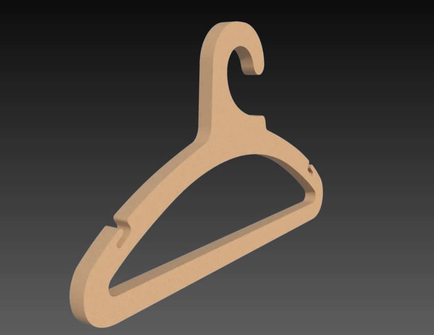Minimalist Clothes Hanger Vector File for Laser Cutting DXF