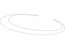 Minimalist Curved Crescent Vector Design DXF File
