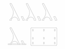 Minimalist Desktop Business Card Holder Laser Cut DXF File