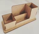 Organizador de Escritorio Minimalista Plano Vectorial Laser Cut